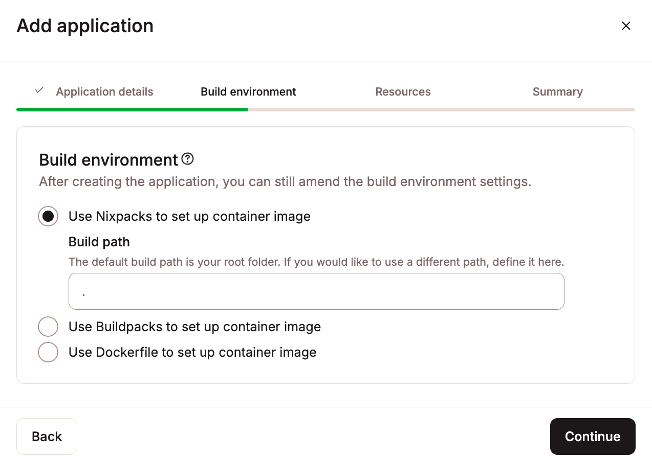 Configure your application&#39;s build environment.