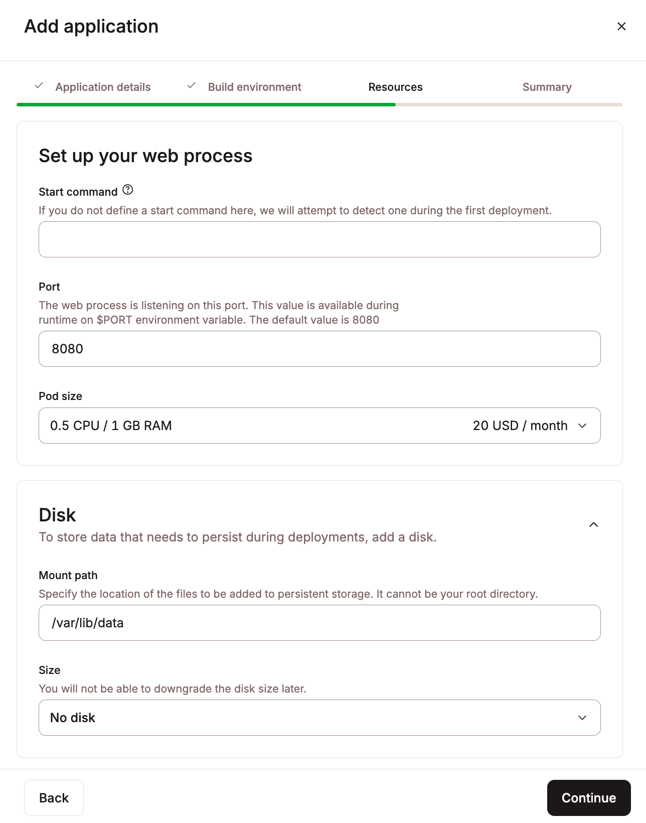Set up your application&#39;s resources.
